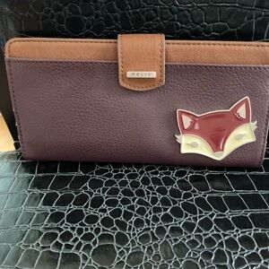 Relic Purple and Brown Wallet with Fox Design